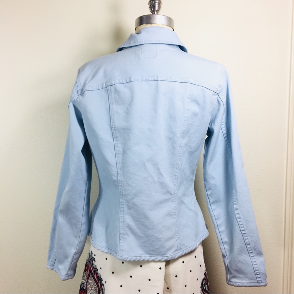 Faconnable Women Blue Denim Jacket Sz. S - Picture 3 of 6